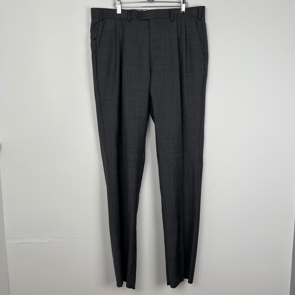 Lauren Ralph Lauren Mens Wool Pleated Dress Pants‎ Dark Grey 42 Reg 36W